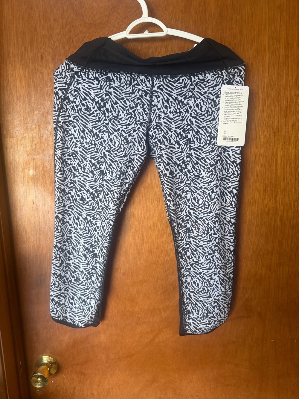 lululemon athletica Black & White Abstract Print Leggings